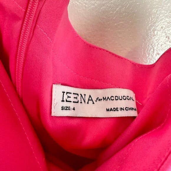 MAC DUGGAL Feather Trim One-Shoulder Long Sleeve Minidress Candy Pink Size US 4 - Picture 4 of 9